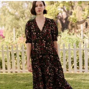 The Great Yonder Dress - Black Fresh Water Floral